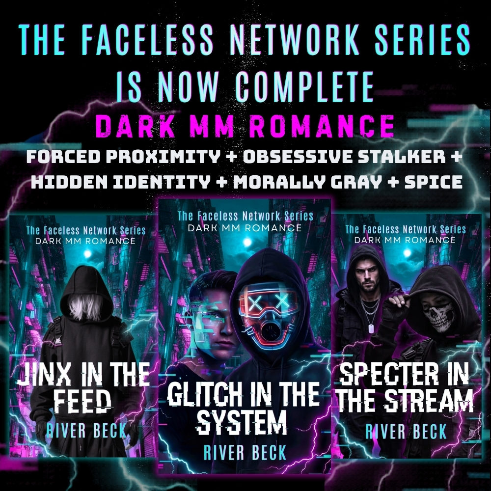 The Faceless Network series by River Beck — all three books, dark MM romance